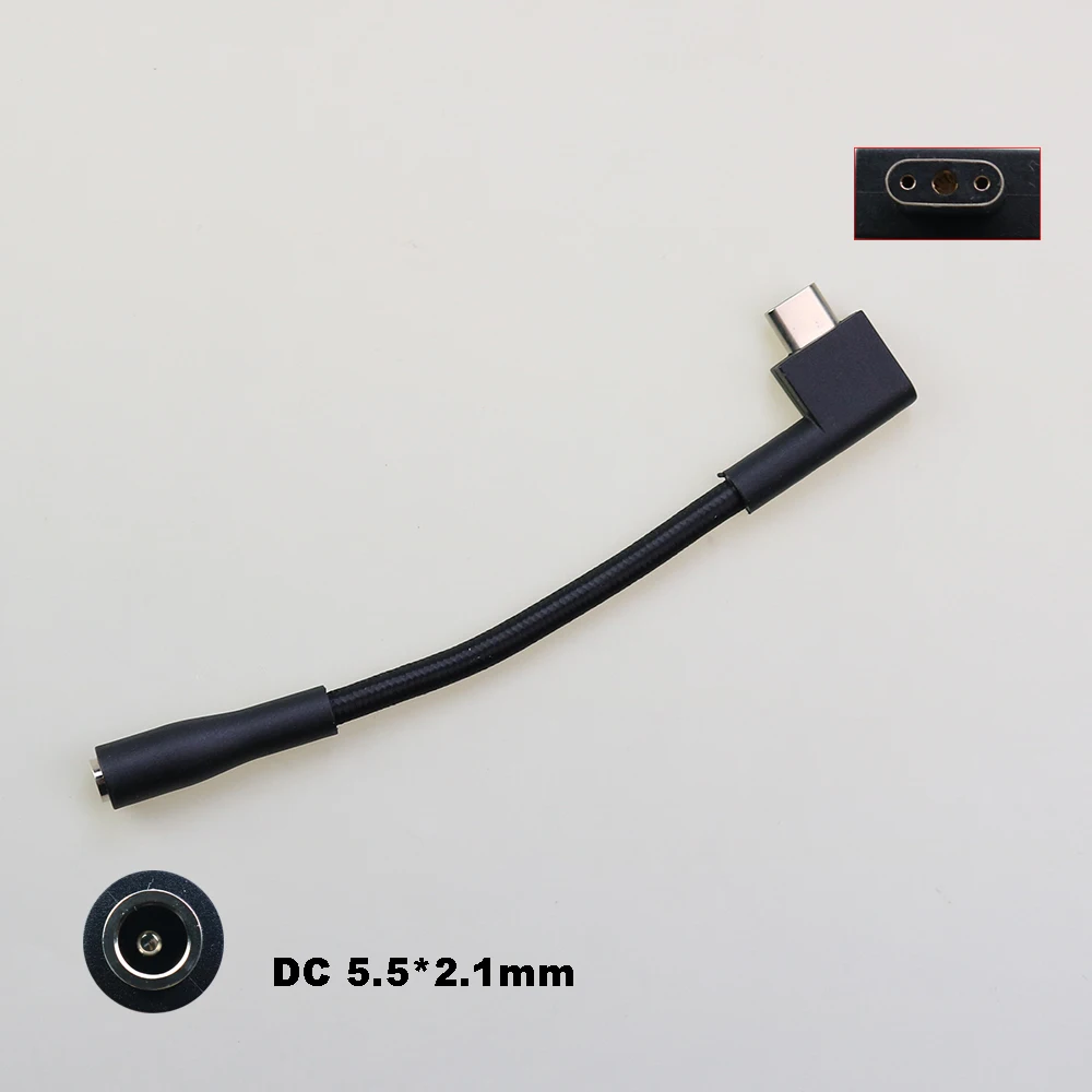 1PCS DC 5.5*2.1mm Female to 3pin Plug Adapter Converter Laptop Charging Cable for Razer Blade Pro 15 17 RC30-024801