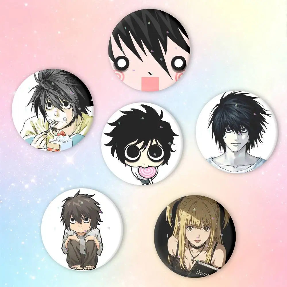 Classic Anime DEATH NOTE Badges Creative Tinplate Button PinsBrooch Badge Clothes Backpack