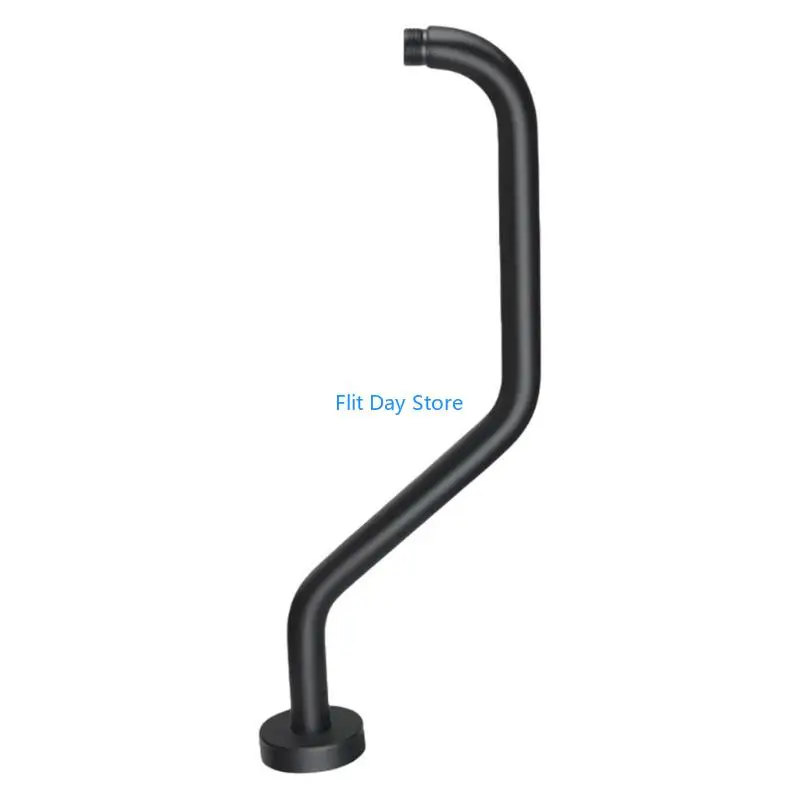 F92C Wall Mount Shower Arm Matte Black Portable for Sophisticated Shower Setups