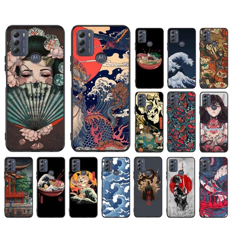 Japanese Art Wave Phone Case For Motorola Edge 50 40 Pro 50 40 30 Ultra Neo Fusion Moto G Play G Stylus G Power G 5G