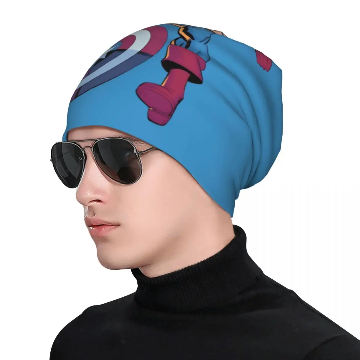 مخصص كابتن أمريكا بونيه القبعات بارد متماسكة قبعة للنساء الرجال شتاء دافئ خارقة Skullies Beanies قبعات