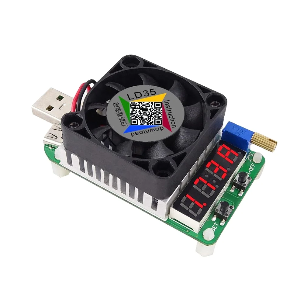 

LD35 Constnt Current Load Resistor USB Interface Discharge Battery Tester Adjustable Current 25w Intelligent Electronic Load