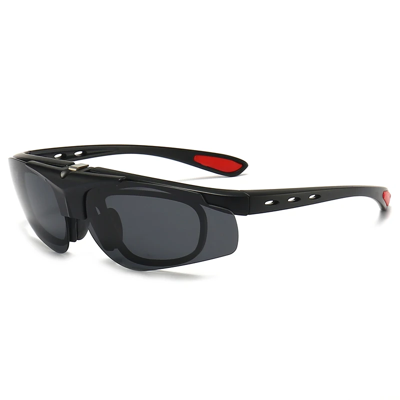 Ciclismo 4 en 1 juegos polarizados Clip en gafas de sol TR90 gafas de sol magnéticas hombres gafas marco UV400 antideslumbrante