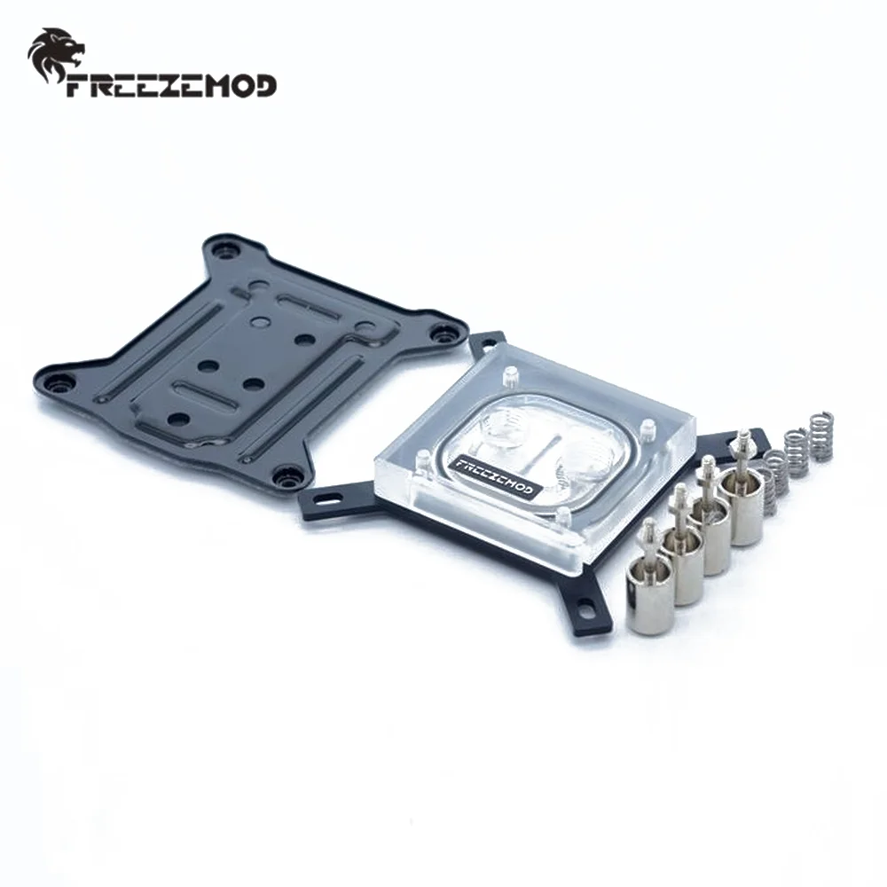 Intel Water CPU Block FREEZEMOD Transperant CPU Water Cooler Block  for 115X 2011 775 1366 2066 Spray Lquid 5V3PIN RGB AURA