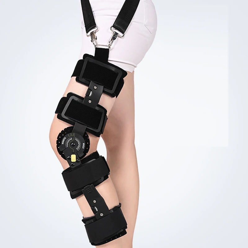 Orthopedic Support Stabilizer After Surgery Adjustable Hinged Knee Brace Knee Joint Fixation Stretcher Leg Recovery Stabilizers