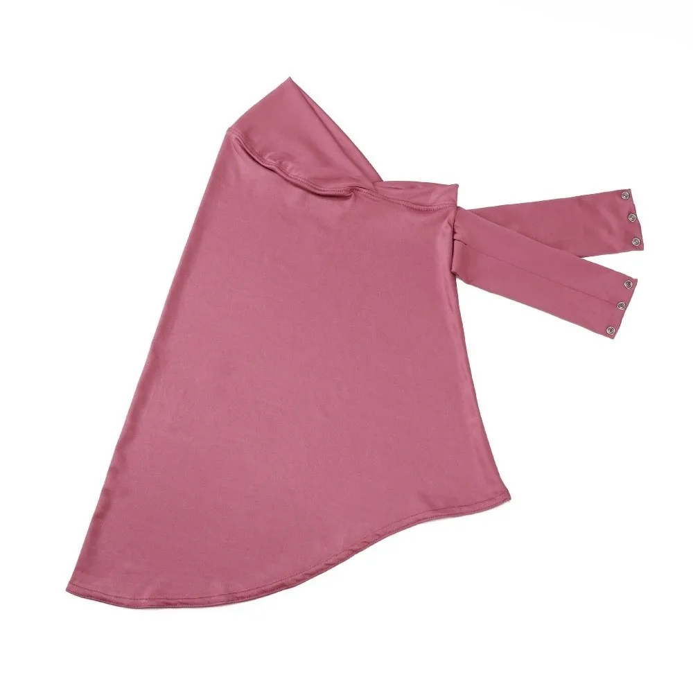 

Retro Snap Fastener Ramadan Hijab Breathable Elastic Women's Under Cap Adjustable Soft Headwrap Outdoor
