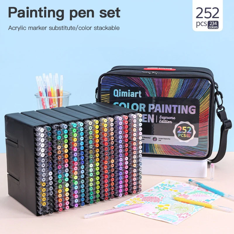 

Набор гелевых ручек Languo 234 цвета/252 шт., 0,6 мм, для записей, рисования и скетчинга, цвета Моранди, для студентов