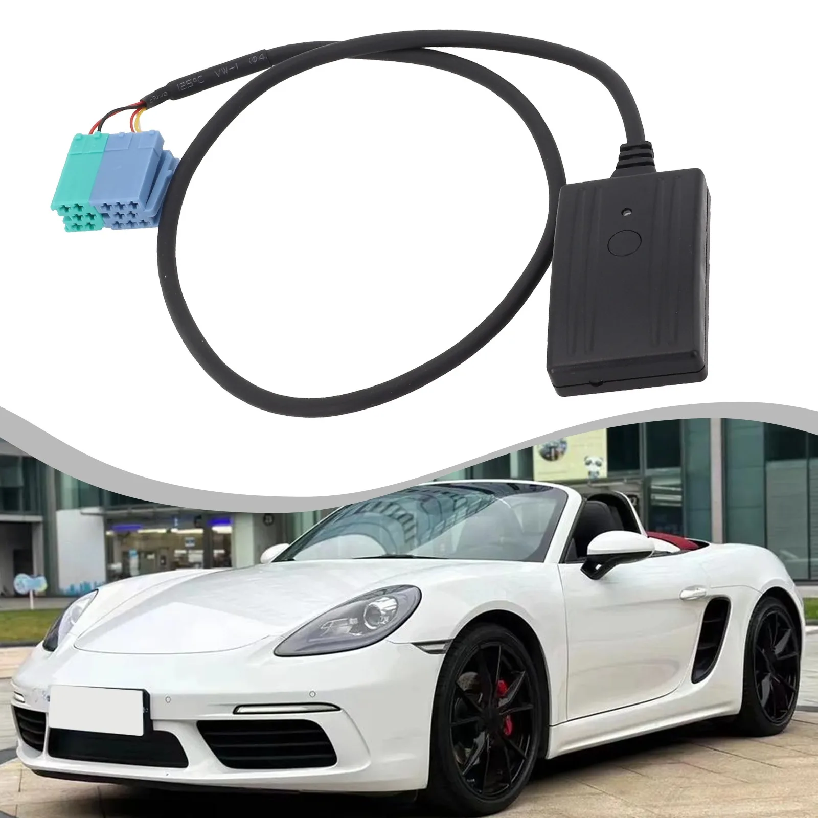 Audio Adapter Black Car Music Adapter Easy To Use Design Practical And Reliable Materials For Car Audio Systems
