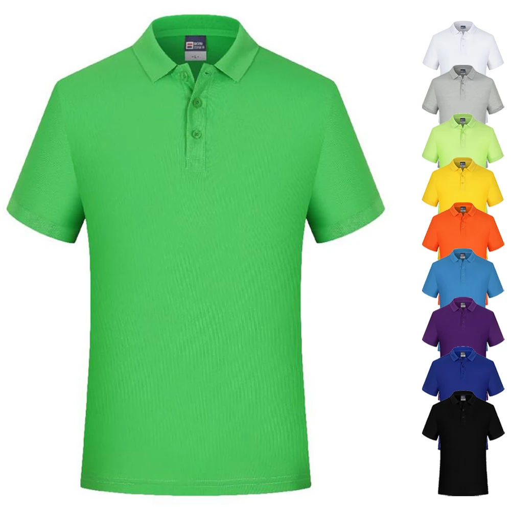 Camiseta Polo en blanco para hombre, venta al por mayor, camiseta con cuello barato, Poloshirt de moda, camisetas informales de verano para hombre,