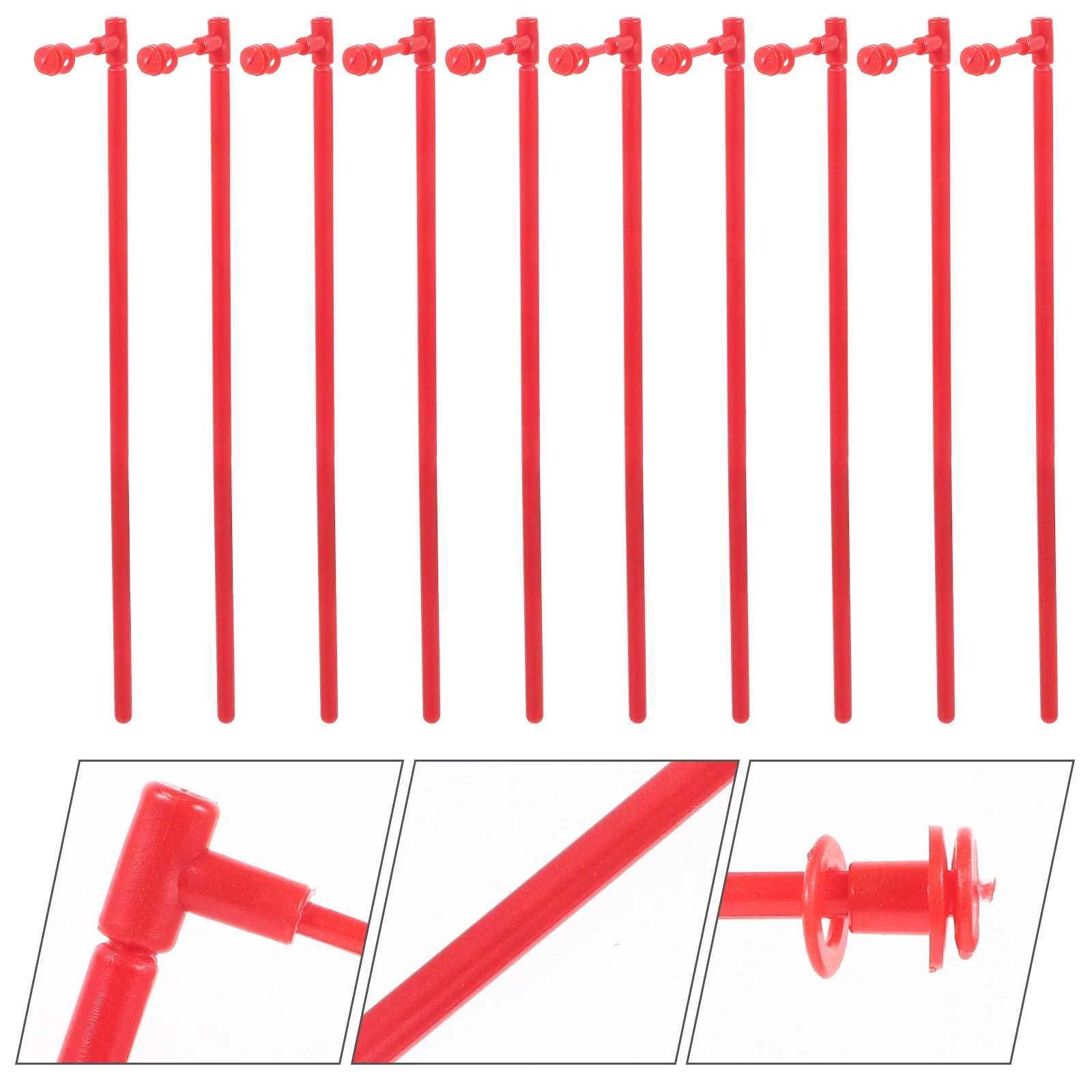 

10Sets Windmill Rods Plastic Durable DIY Pinwheel Replacement Parts Stable Pinwheel Rods Garden Windmill Making Sticks