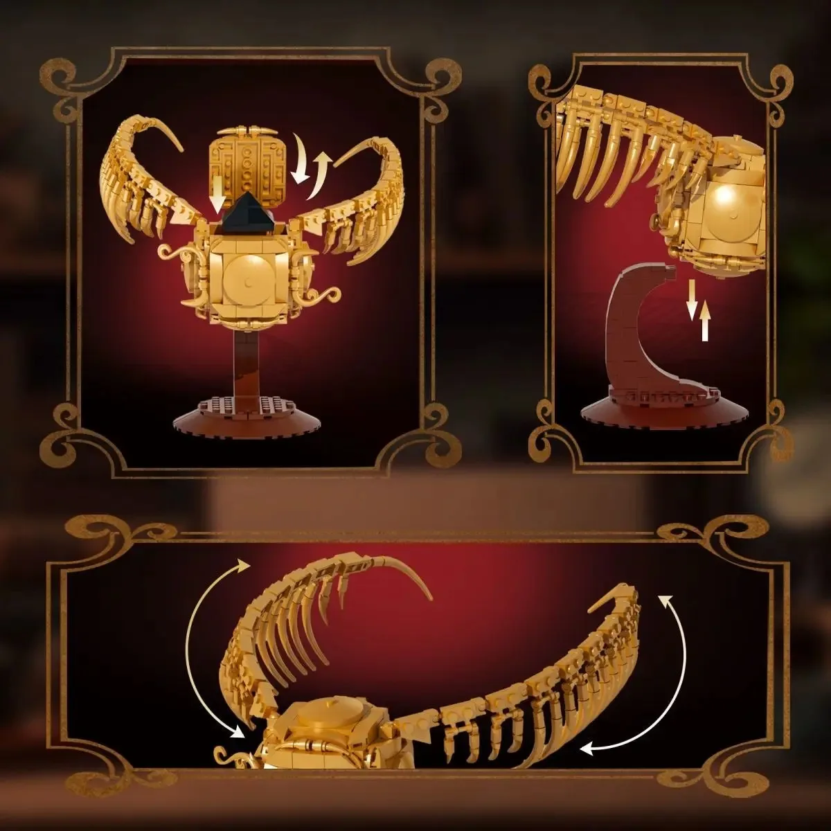 371 قطعة هوجورتس ماجيك أكاديمية كويدتش مباراة الذهبي سنيتش اللبنات ماجيك يطير العاب كروية هدية للأطفال الكبار