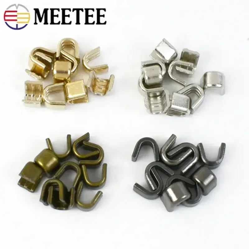 50g/100g/200g 3# 5# 8# 10# U-shaped Clamp Zipper Stopper Non-slip Top Stop Buckle for Metal Nylon Resin Zippers Repair Kit