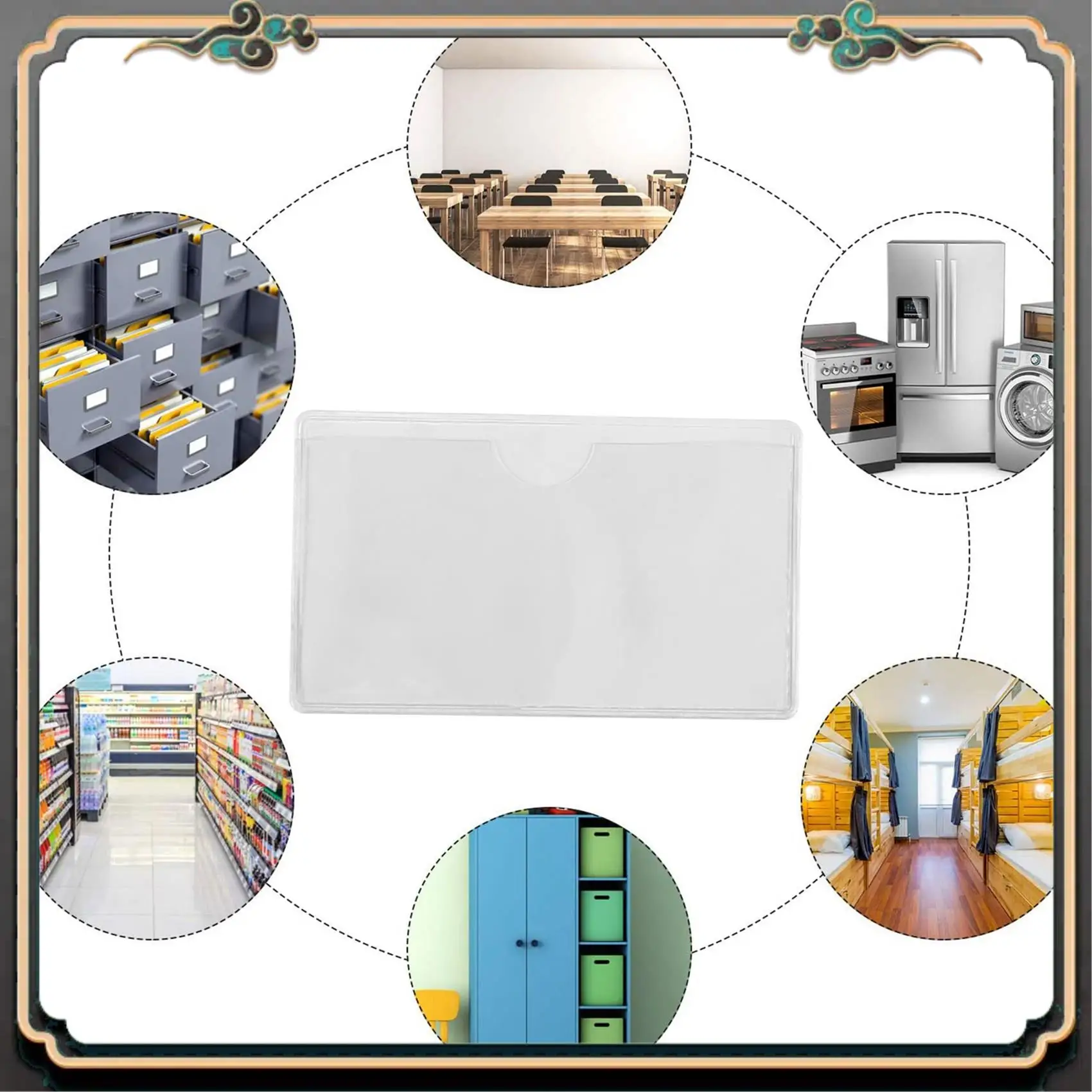 

Надежный-60 шт. самоклеящийся держатель для этикеток, карманы для карт, держатель для этикеток, прозрачные держатели для библиотечных карт с открытым верхом для индексных карточек