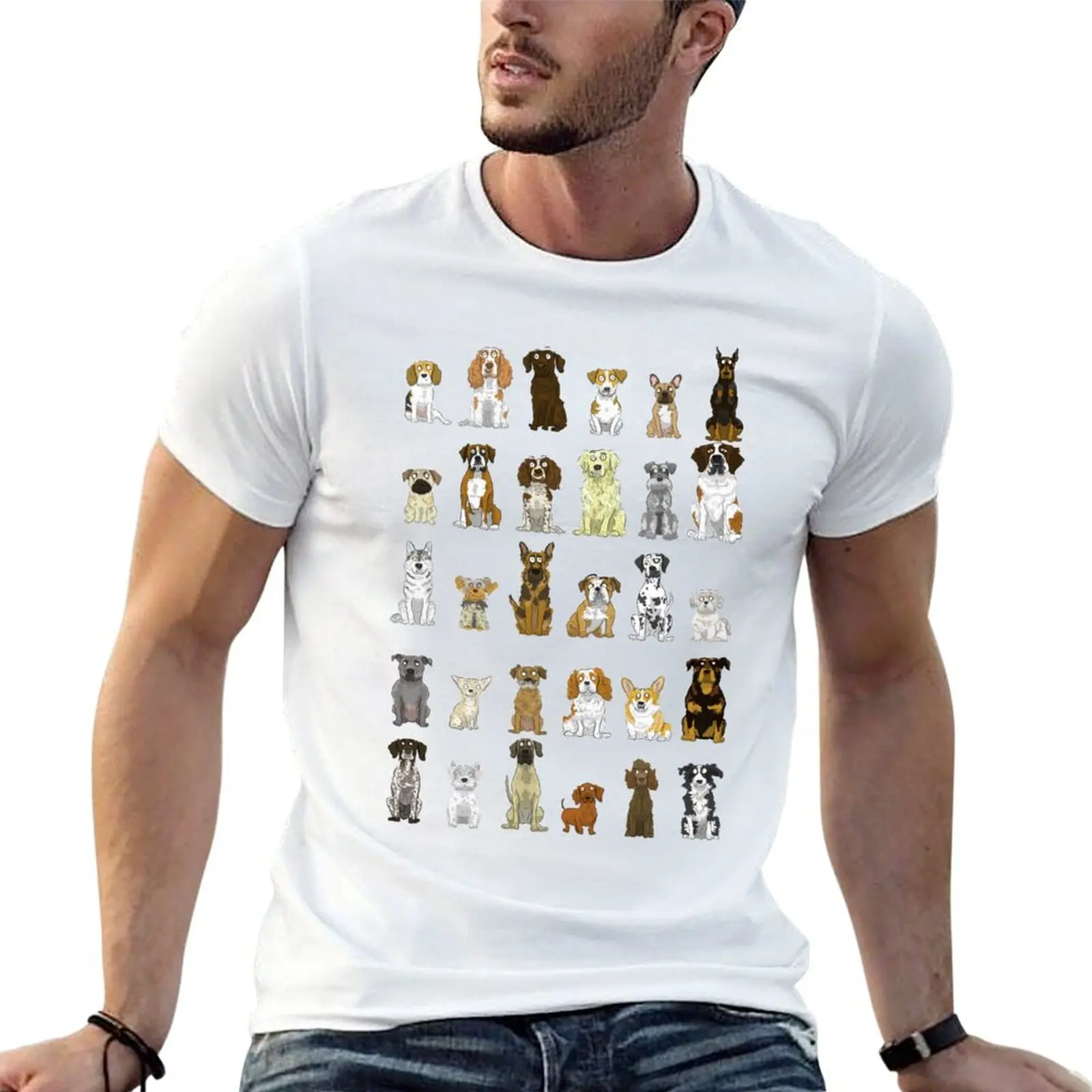 

shirts t Dog pack man Loving graphic shirt cotton t T-Shirt