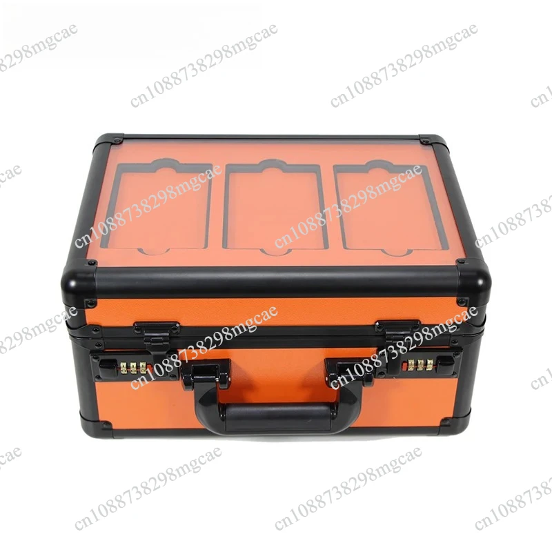 Aluminum Alloy Graded Card Storage Box, Double Layer 3 Slot PSA BGS Trading Card Case, Secure Lockable Carrying Case