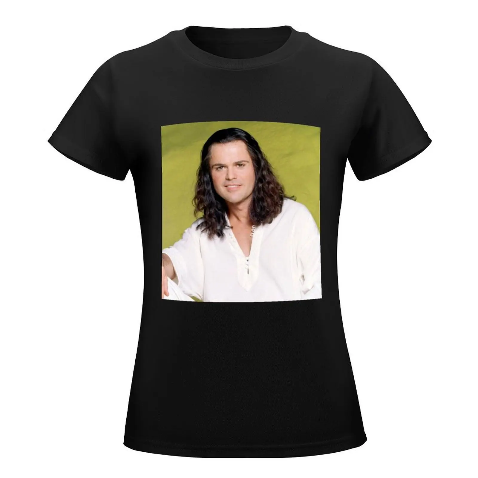 Donny Osmond with Long Hair T-Shirt oversized korean fashion quick drying Women clothes