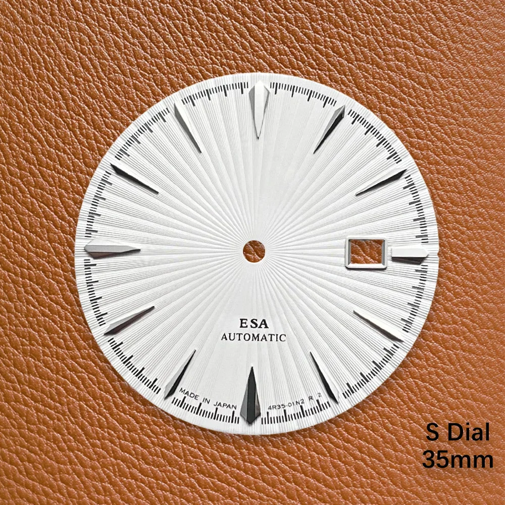 35 مللي متر S شعار كوكتيل الهاتفي مناسبة ل NH35 اليابان حركة عالية الجودة الأحمر التدرج ساعة مزدوجة تعديل الملحقات