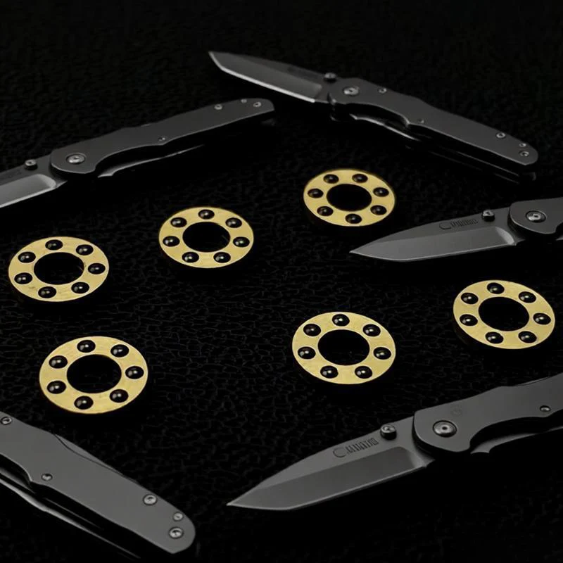 Folding Knife Brass Frame / Ceramic Ball Material Quick Open 6.7MM Outer Diameter Cage Bearings DIY Making Replace Accessories