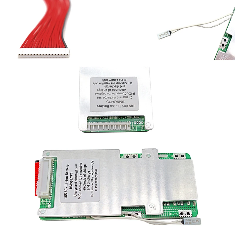 Carte de protection d'équilibre pour batterie au lithium polymère, PCM 60V, 20Ah, 30Ah, 40Ah, 60Ah, 3.7V, BMS16S, 60V, 40A