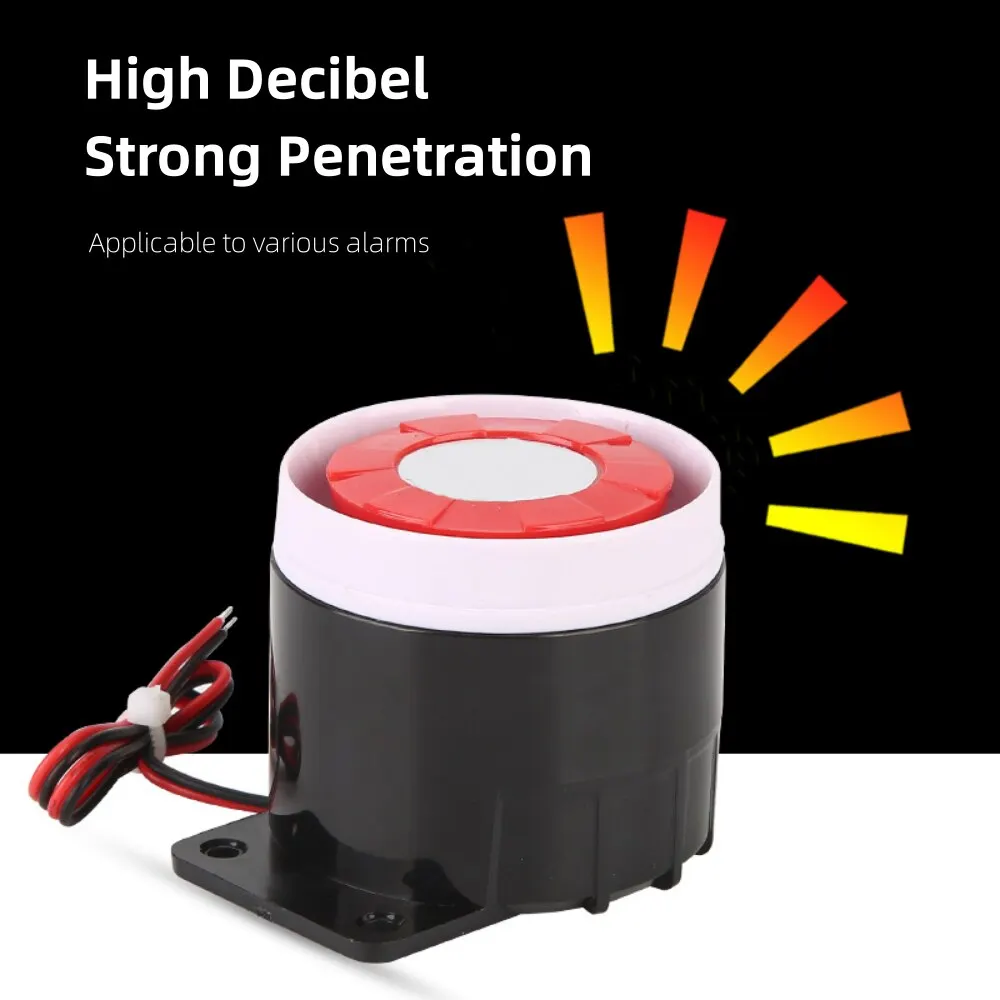 Mini Alarm Siren 120DB High-decibel Security Piezo Buzzer Alarm Horn For Home Anti-theft Protective System