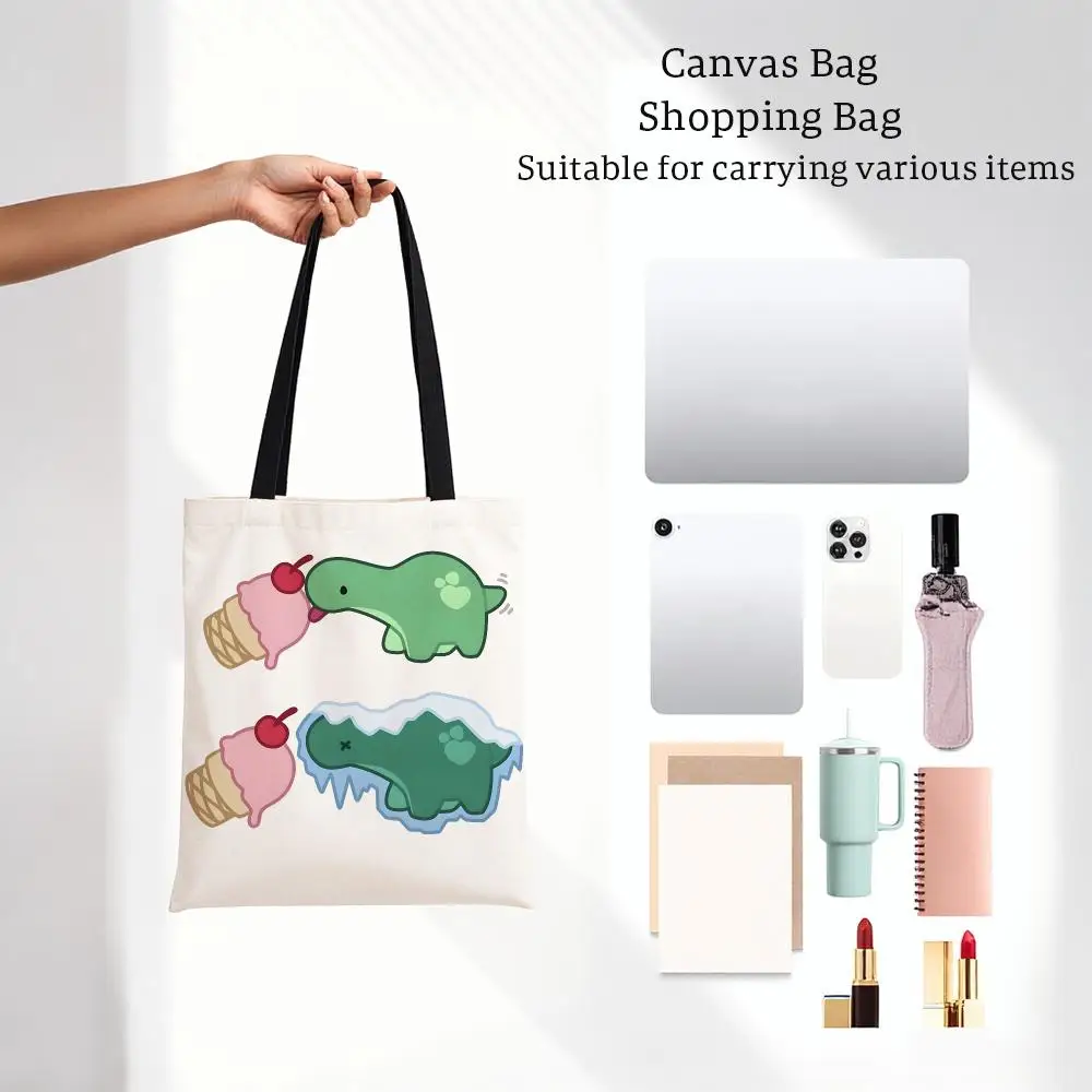 creature legend N-Nessie Storage Bags Lightweight Printed Canvas Bag Portable Daily Shopping Shoulder Bag