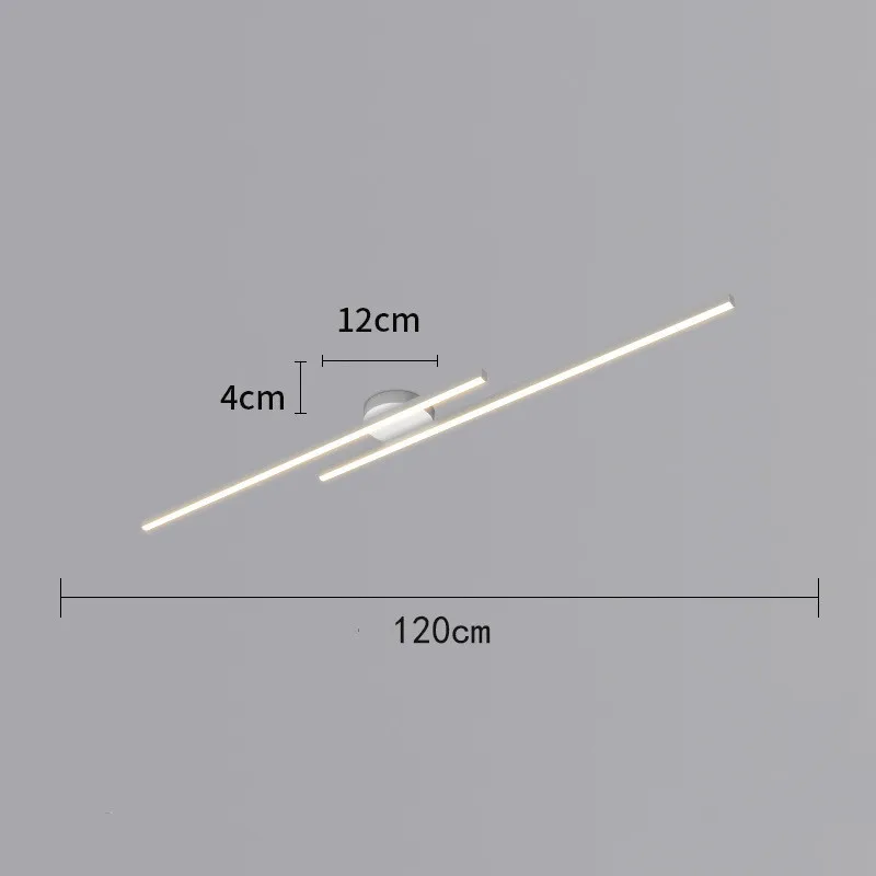 Lange aluminium LED-plafondlamp Modern creatief ontwerp Plafondlamp Binnenverlichting Hal Balkon Gangpad Kantoor Glans