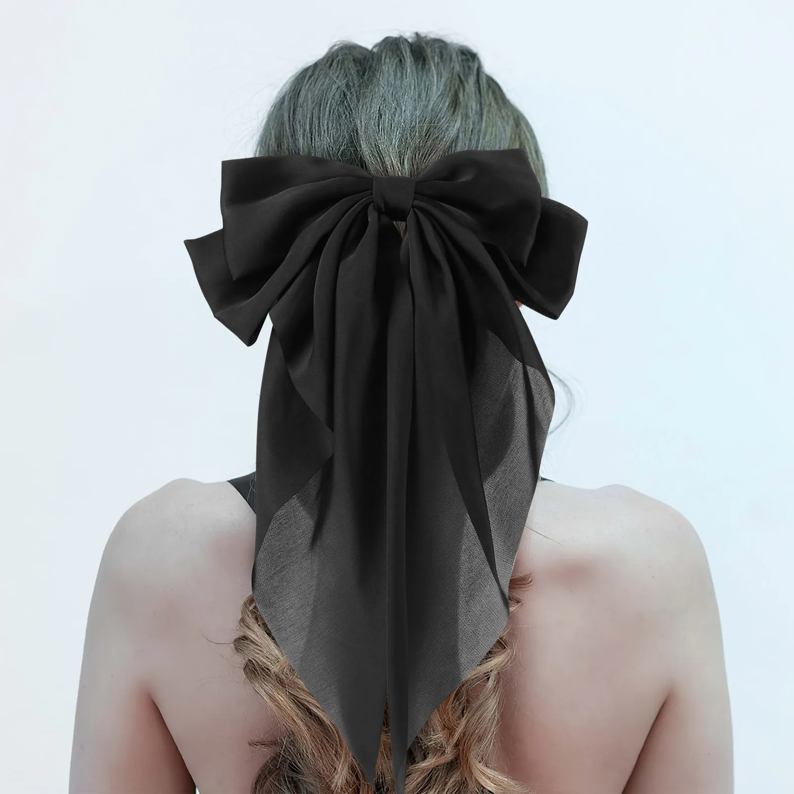 

4Pcs Bow Hair Clips for Women Satin Bowknot Hairpin Long Tail Barrettes Elegant Hair Accessory Wedding Party Daily Use