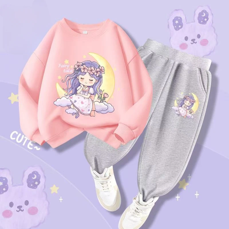 Autumn Baby Boy Clothes Fashion Printed T-shirts and Pants 2 Pieces Set Children Girls Casual Top Bottom Outfits Tracksuits