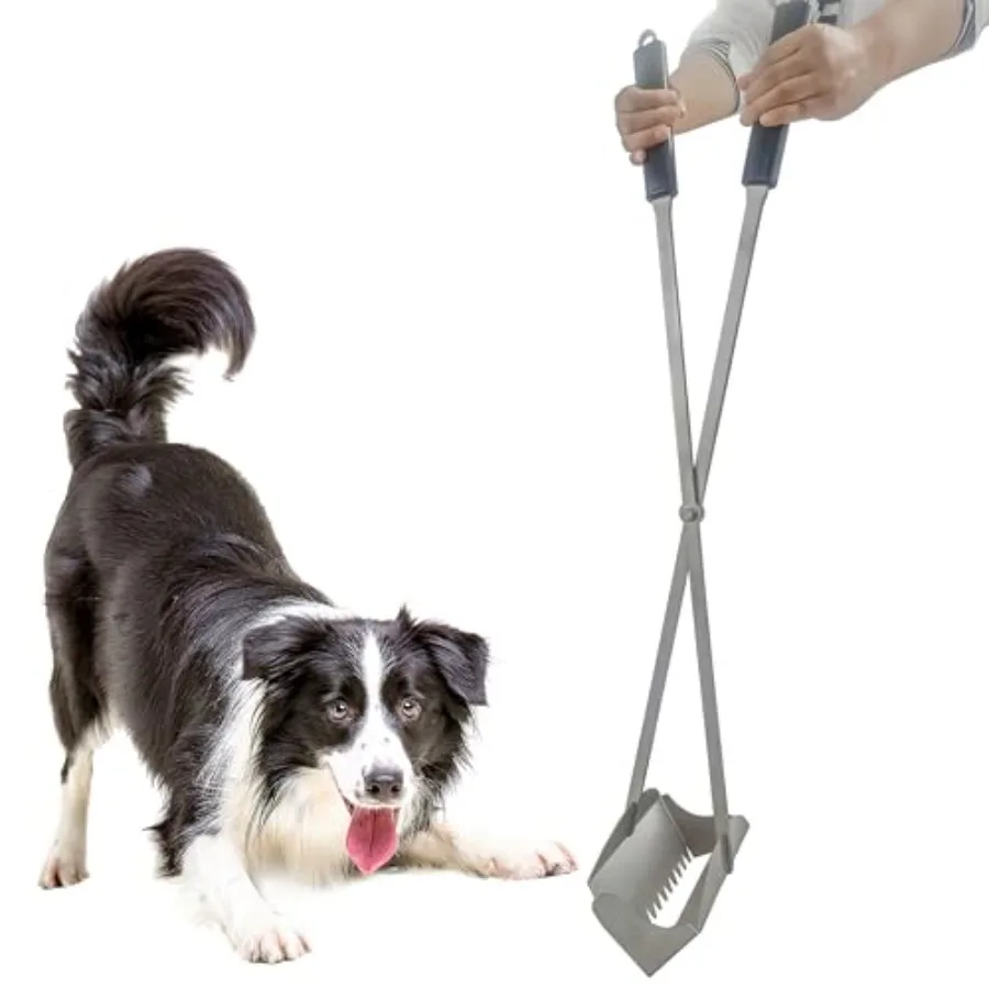

Heavy Duty Pooper Scooper 38 Stainless Steel Long Handle Dog Pooper Scooper with Teeth for Large Dogs Outdoor Pet Waste Removal