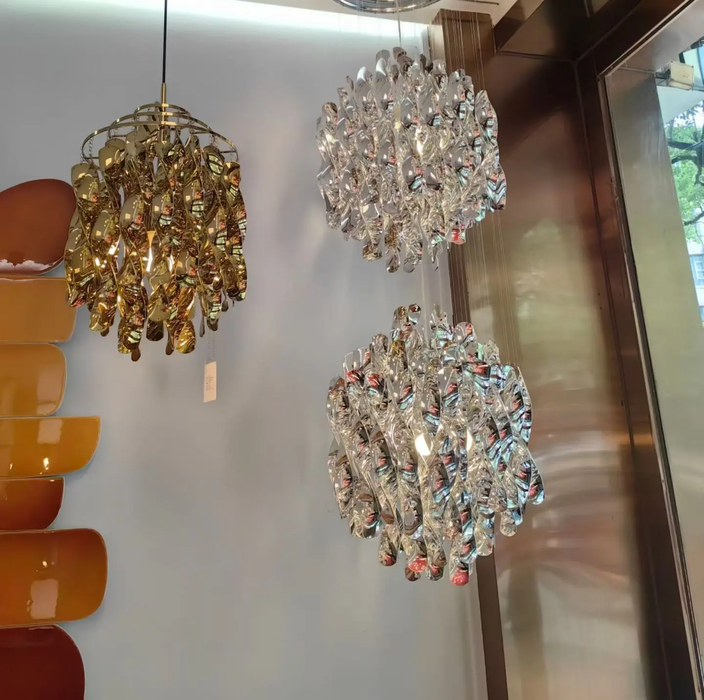 Artistic Waterfall Spiral Creative Chandelier Designer Personality Room Decor for Bedroom Exhibition Hall Pendant Light Luxury