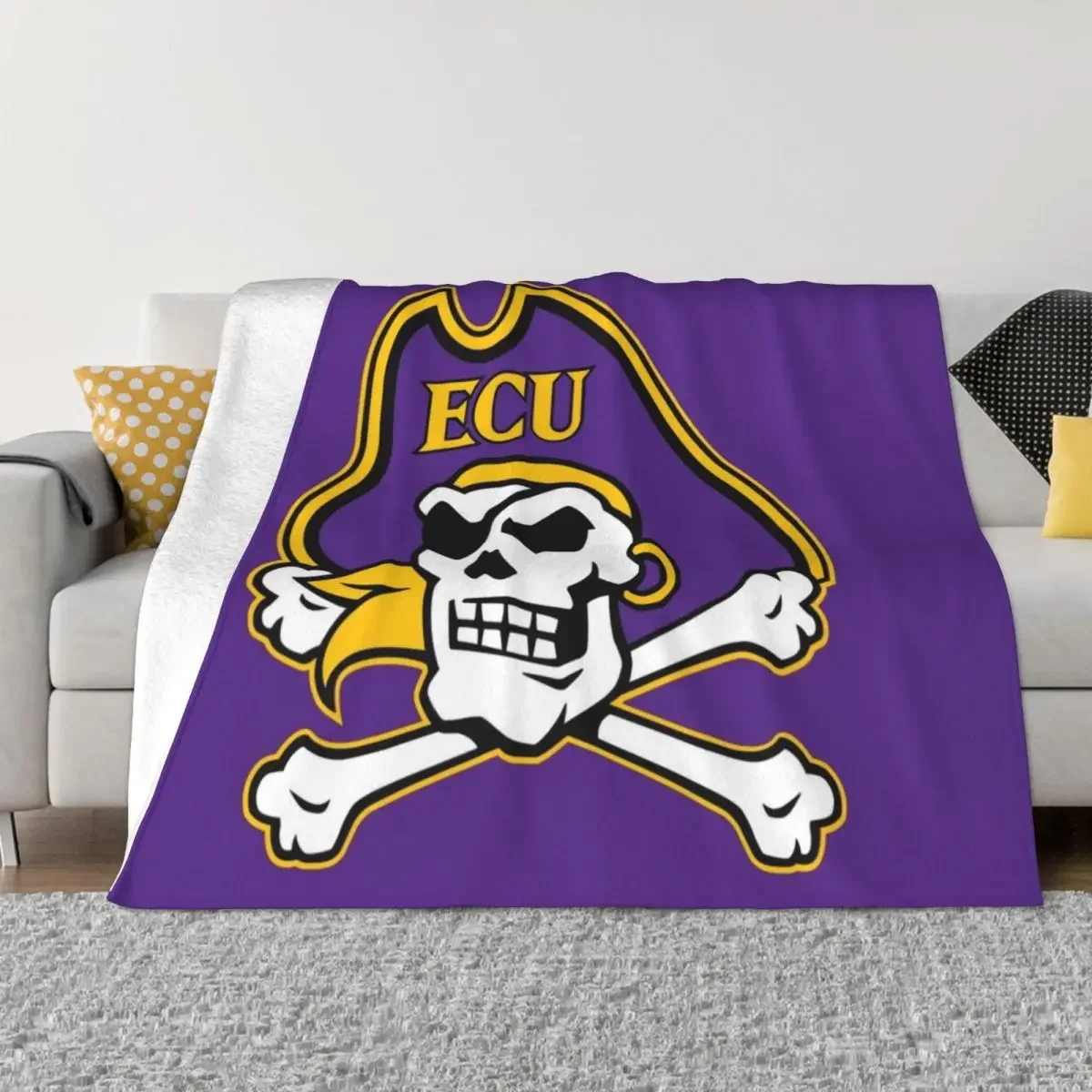 East Carolina Pirates Throw Blanket Soft Big Blankets For Baby Blankets