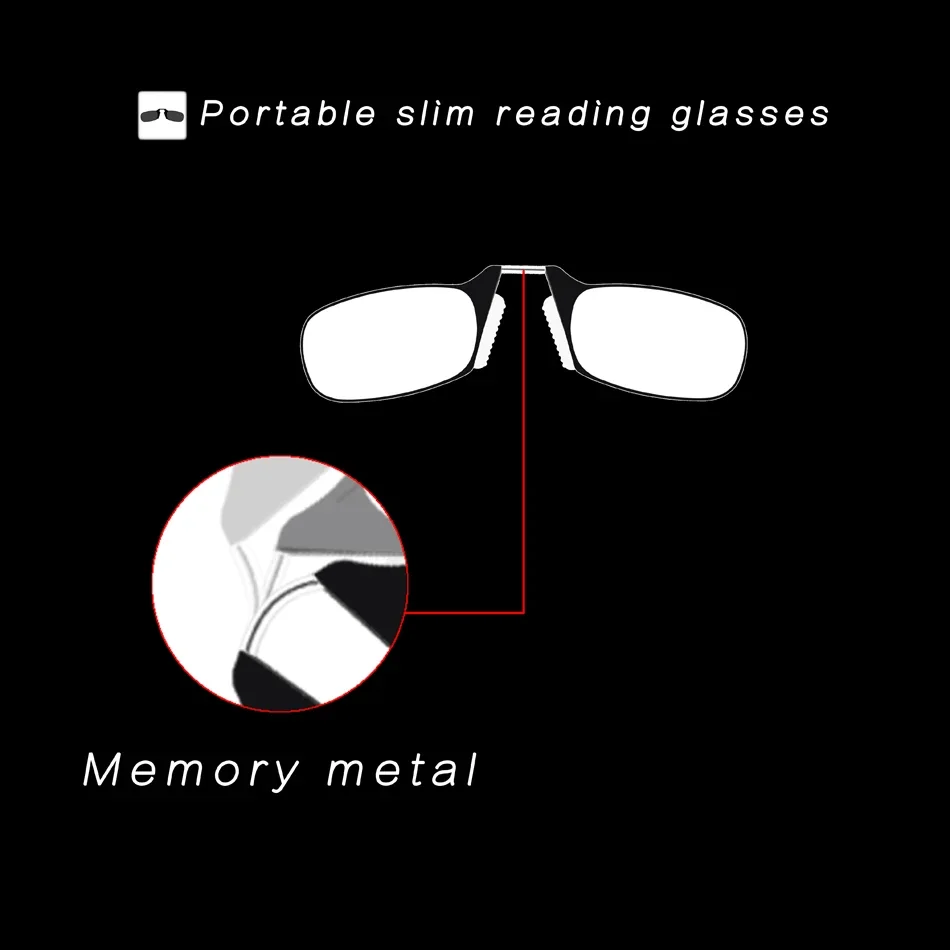 Clip Nose Reading Glasses for women Mini Optical Glasses for men With Box Prescription Eyeglasses Foam Nose Glasses