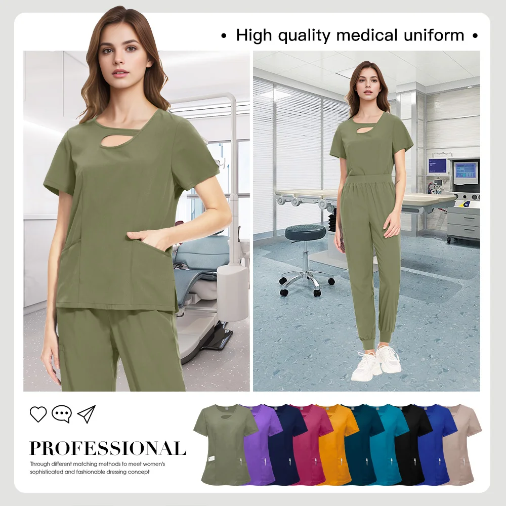 Niaahinn médecin uniformes chirurgicaux vêtements de travail infirmiers élastique à séchage rapide uniforme de travail hommes femmes clinique pour animaux de compagnie ensembles de gommage médical