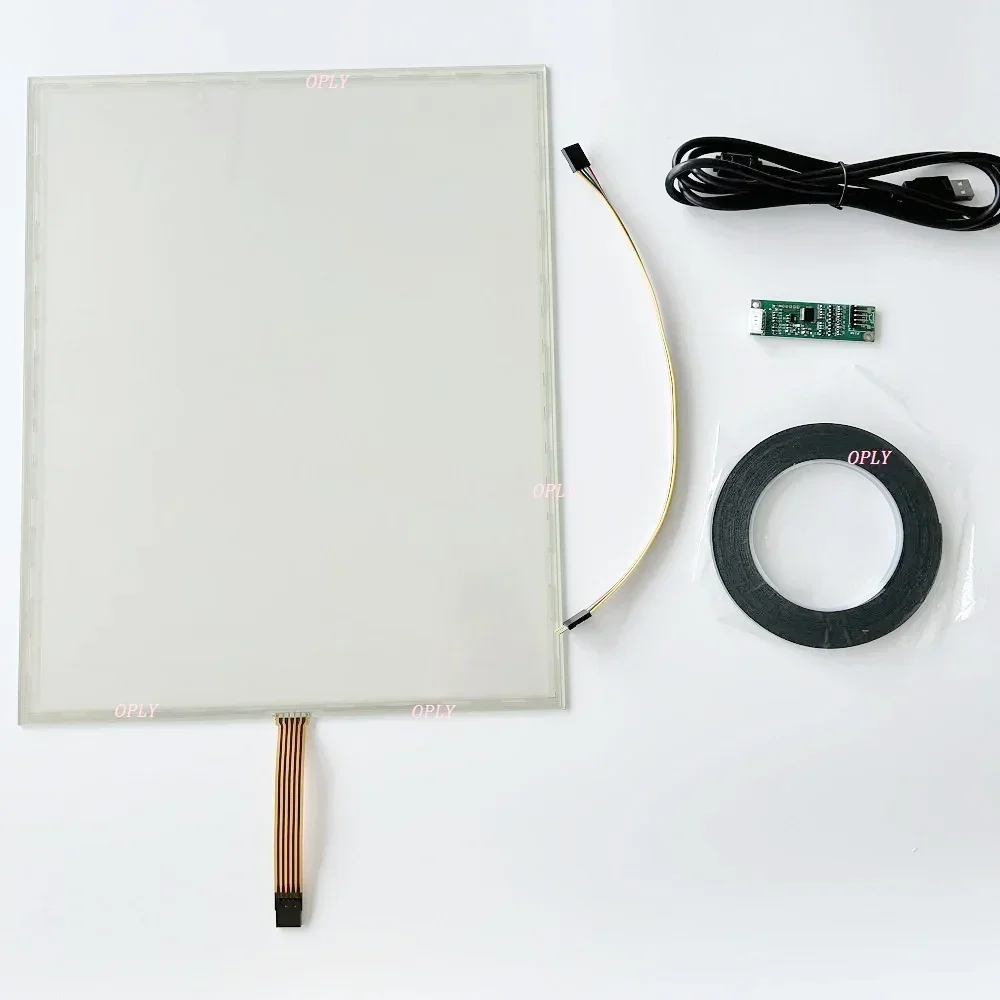 

5 Wire 17 inch 4:3 Resistive Touch panel TP sensor screen 355*288mm 17" digitizer for industrial multimedia replacement parts