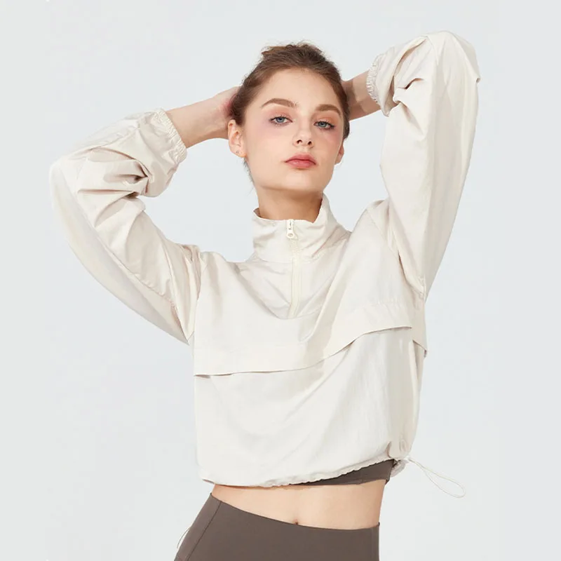 1PC Women's Long-Sleeve Fitted Athletic Jacket for Spring & Fall - Ideal for Running, Gym Workouts & Yoga image 4