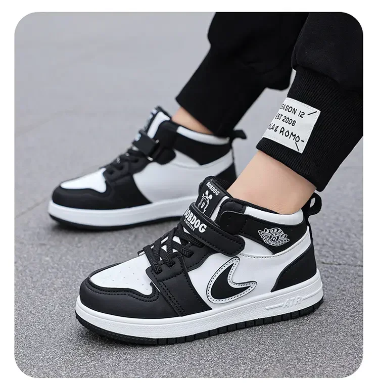 Low High Top Children's Sports Sneakers Kids Running Board Shoes Boys Girls Casual Trainers Outdoor Breathable Walking Footwear