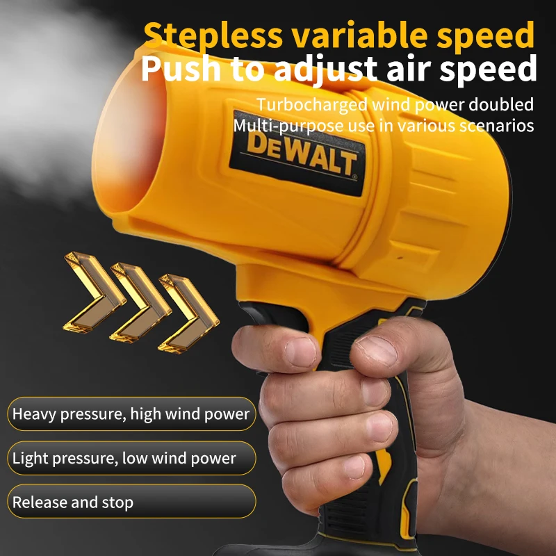 

Dewalt Brushless Cordless Air Blower 30000RPM Turbo Fan Handheld Violent Fan Dryer 20V Rechargeable Dust Blowing Tool