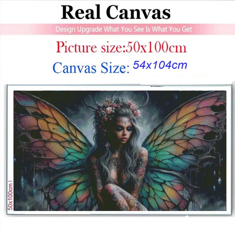 Gothic mysterious butterfly fairy Diy Diamond painting Full diamond art rhinestones Cross stitch kits mosaic Home decorations