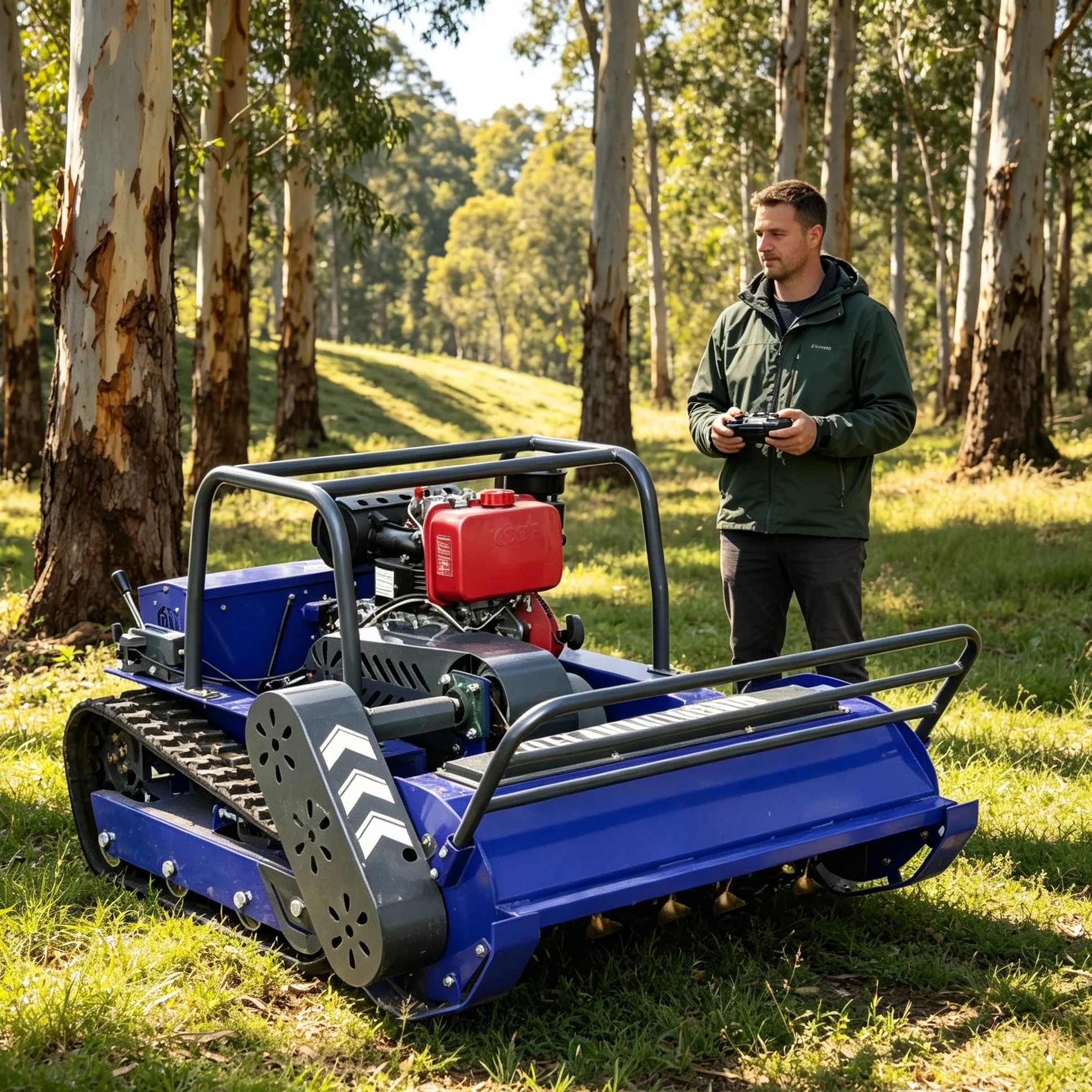 Customized GPS memory route function, 800s Newly upgraded hammer blade lawn mower takes full charge of large‑area pasture grass
