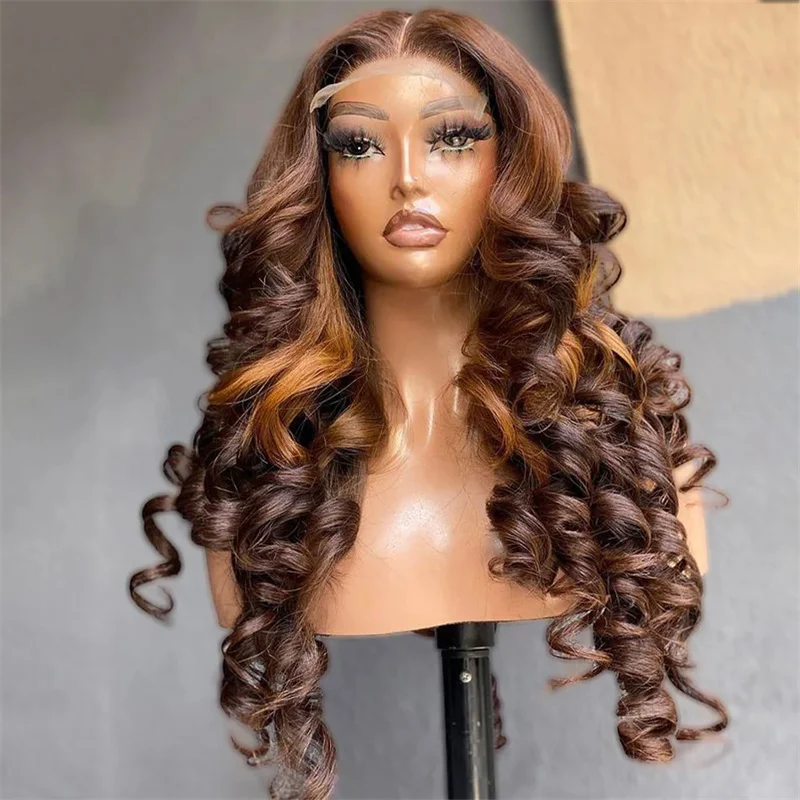 

Ombre Blond 26Inch Black Long 5x5 Silk Base Body Wave Jewish Human BabyHair HD Lace European Hair Preplucked Glueless Daily Wig