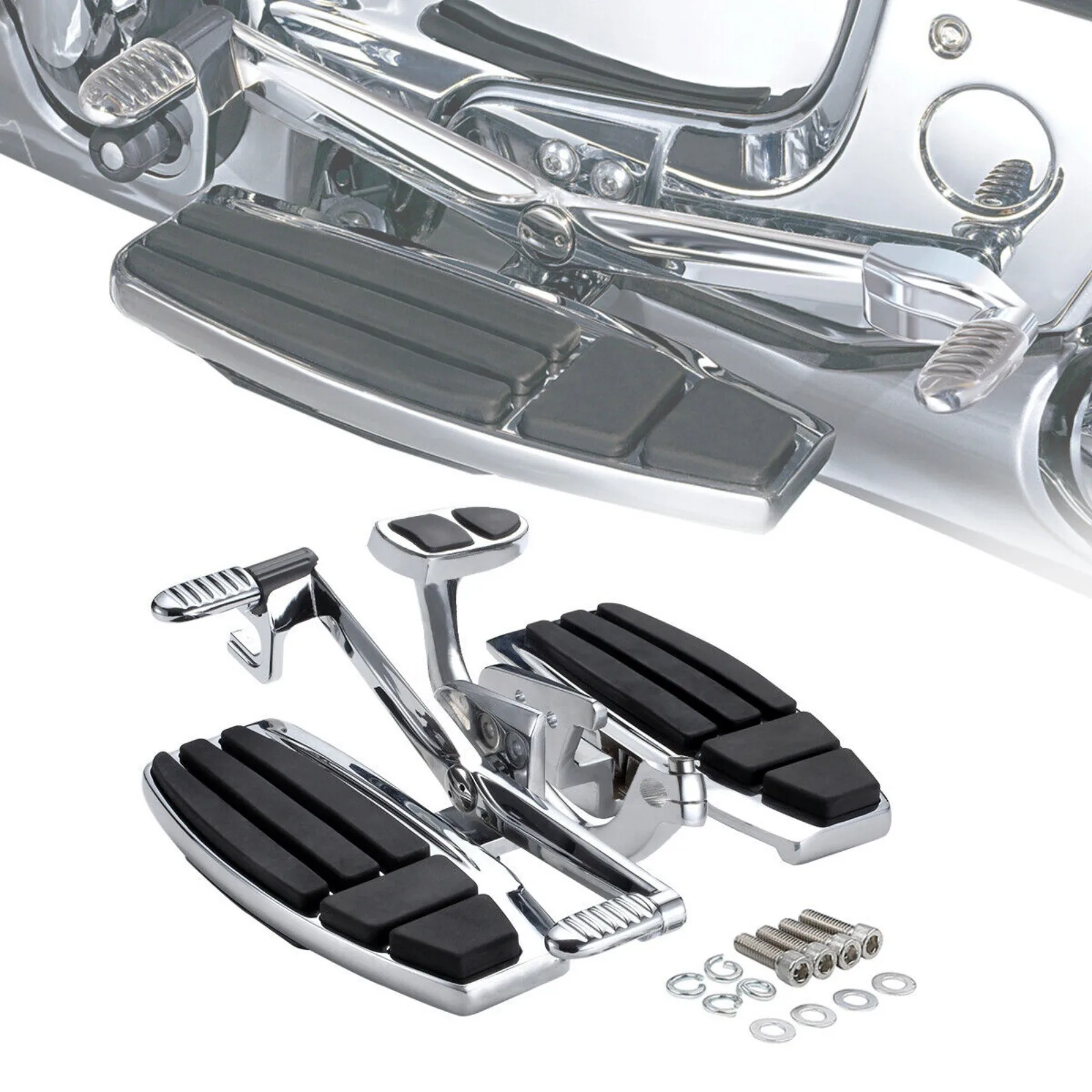 Plancher de marchepied conducteur chromé L & R, adapté pour Honda GoldOO1800 2001-17 Valkyrie