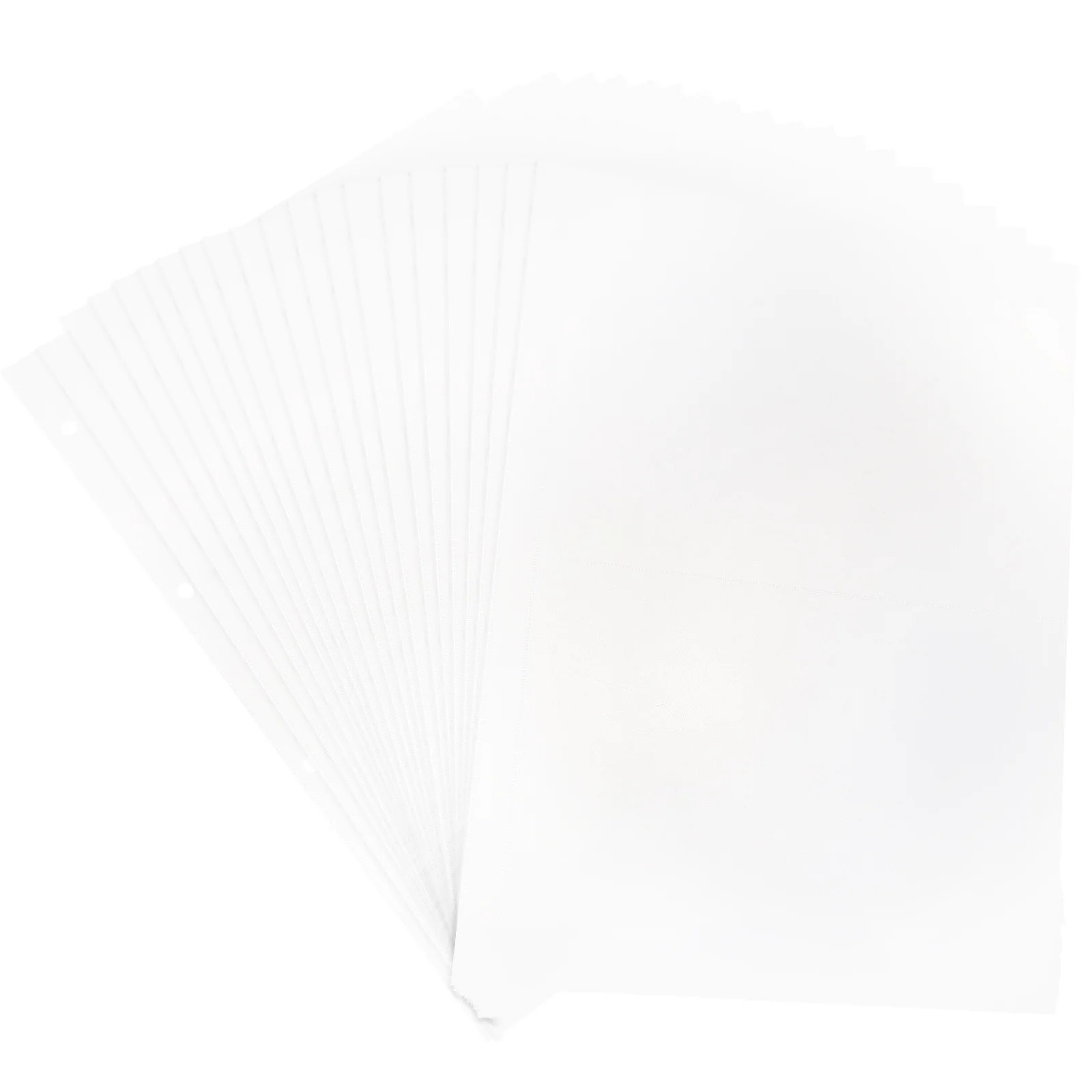 

20Pcs Photo Album Replacement Pages Transparent Plastic Sheets for 4-Ring Binders Photo Card Protection Postcard Sleeves