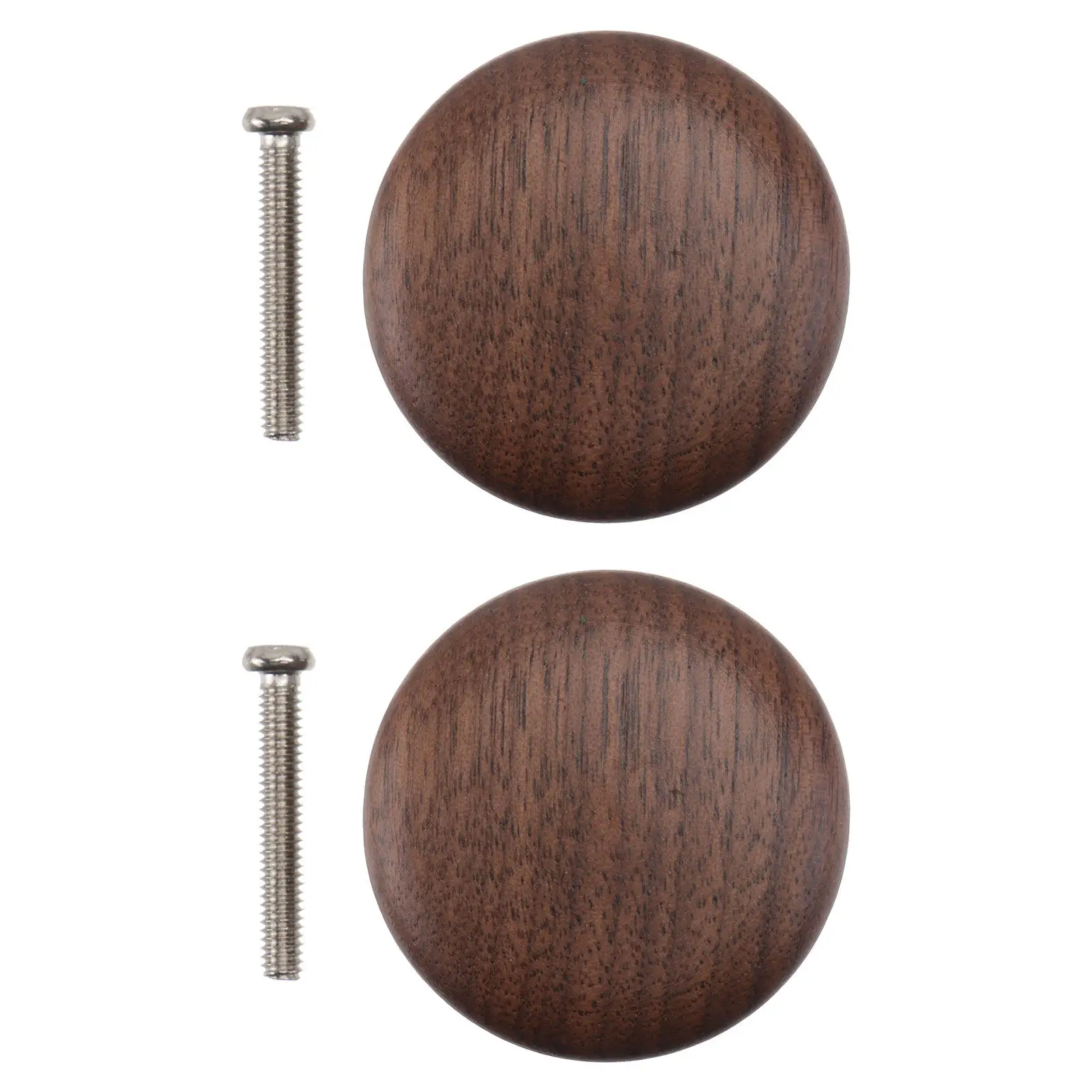 2Pcs Sturdy Solid Wood Cabinet Door Knobs Elegant Minimalist Design for Wardrobe Drawer Cupboard Shoe Cabinet Kitchen Pull