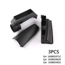 3pcs Engine Air Intake Duct Black Set For Audi A3 TT VW Golf Mk5 Mk6 Eos CC Caddy 1K0805971C 1K0 805 962 E 9B9 1K0 805 965 J 9B9
