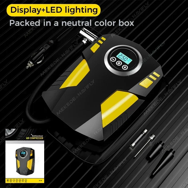 

Car Tyre Pump Digital LED Light Tyre Inflator for Auto Car Moto Bicycles Portable 12V Rapid Air Compressor Smart Inflatable Pump