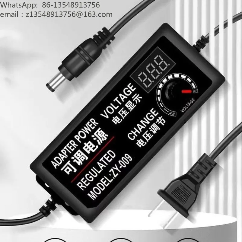 3V-36V Adjustable Voltage Power Adapter 3V-12V-36v4A with Digital Display 60W DC Regulated Power Supply