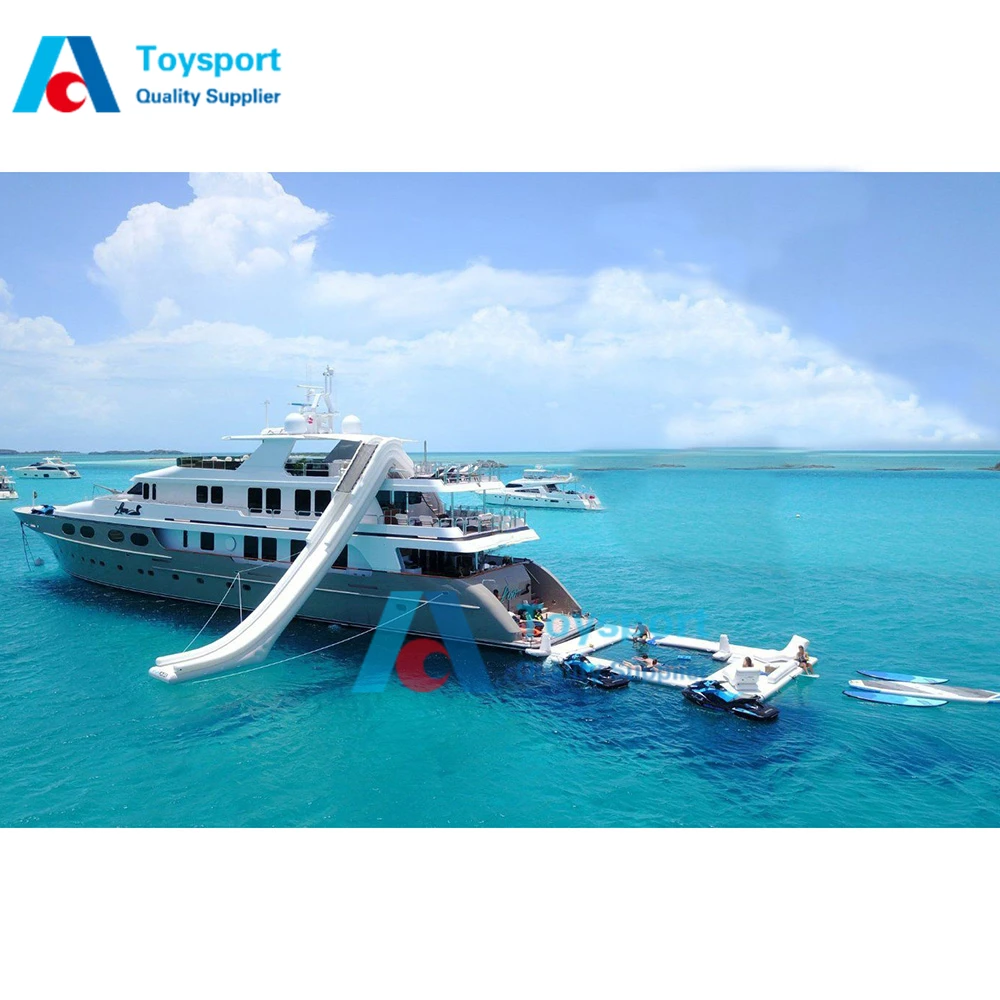 Party Yacht Banas Inflatable Floating Pool Island Dock Inflatable Platform