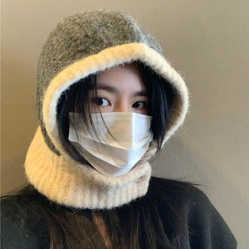 Zimowa damska czapka z dzianiny kominiarka czapki odporne na mechacenie Lady jesień ocieplacz na uszy czapka typu beanie kapelusze nauszniki szalik