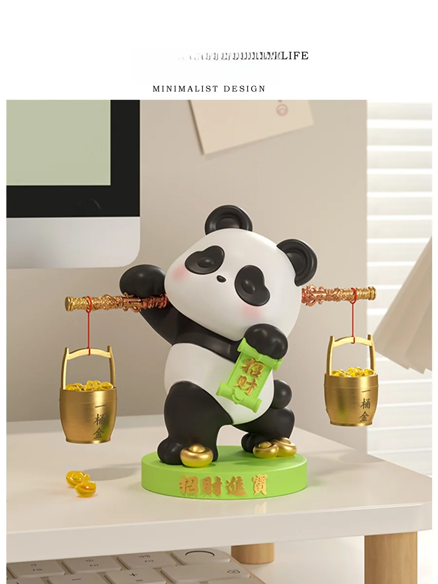 

Therapeutic Panda Desktop Decoration Office Stress Relief Resin Sculpture Creative Animal Theme Decorative Ornaments for Dail...