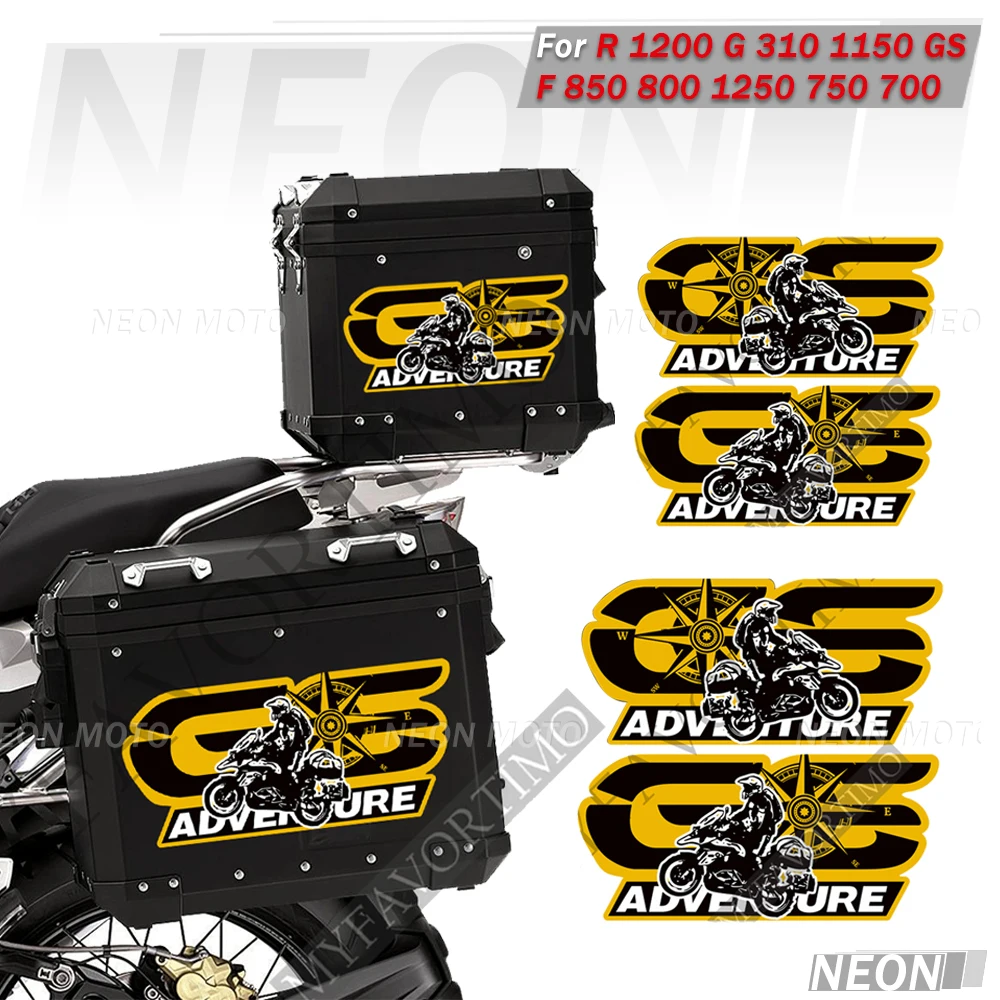 

For R 1200 F 850 800 1250 750 700 G 310 1150 GS GSA HP Adventure R1250 Trunk Panniers Luggage Aluminium Top Cases Stickers